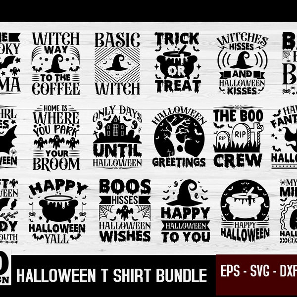 Halloween t-shirt design bundle, Halloween svg bundle, Halloween quotes svg, svg bundle, boo svg, Halloween Vector Svg, Sarcastic Svg