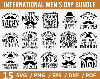 International Men's day Bundle, man svg, men bundle, men shirt, Father's day svg, moustache svg, bowtie svg, hat svg, svg, cutting machine
