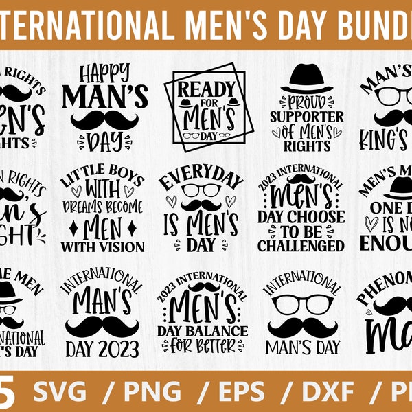 International Men's day Bundle, man svg, men bundle, men shirt, Father's day svg, moustache svg, bowtie svg, hat svg, svg, cutting machine