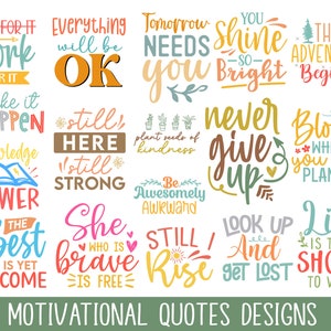 Motivational quotes bundle,  Positive svg designs, Self Love Svg, Mental Health Cut File, Svg cut files