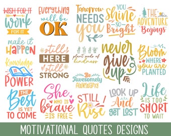 Motivational quotes bundle,  Positive svg designs, Self Love Svg, Mental Health Cut File, Svg cut files