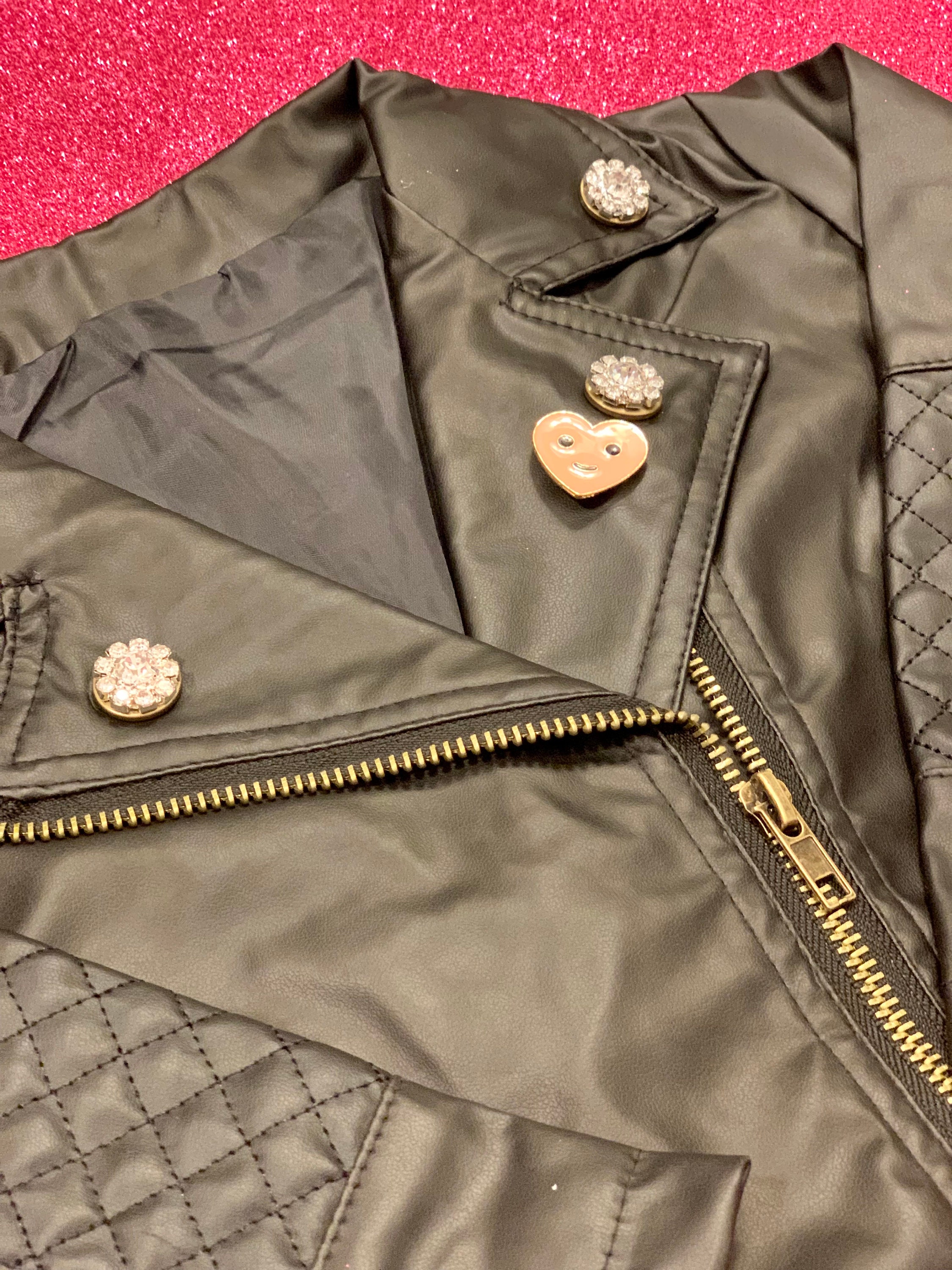 The Biker Babe Personalized Vegan Leather Motorcycle Jacket - Etsy