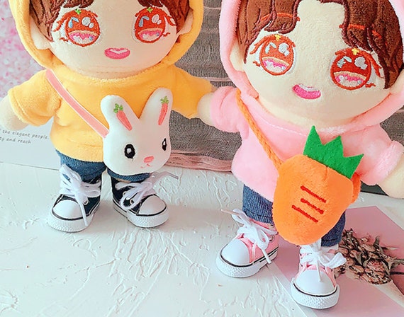 15/20cm Plush Doll Clothes Outfit Sweater Romper Hat Shoes For Kpop Doll Plushie