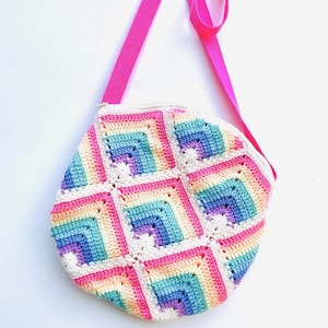 Crochet Pattern - Rainbow Bag PDF Pattern - UK and US terms - Digital Download - Tutorial