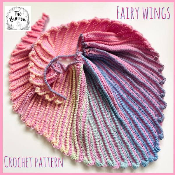 PDF Crochet Pattern - Fairy Wings - Shawl & Cowl