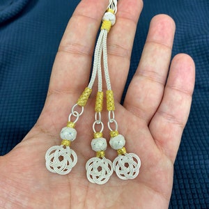 Silver Knitted Tasbih Tassel, Silver Gold-Plated Tasbih Tassel Rosary Accessory, Tasbih Design Set, Tesbih Accessory, Misbah, Tasbih Making