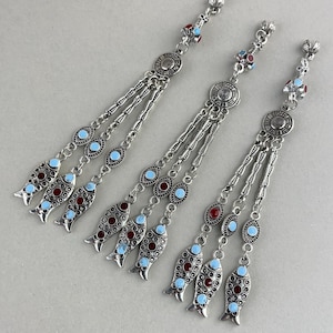 Borlas de Tasbih con pez esmaltado: accesorio para cuentas de oración islámicas