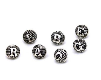 Metalen letterkralen 8 mm, rozenkransaccessoire