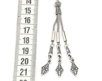 Metal Tasbih Tassel, Rosary Accessory, Misbaha Design