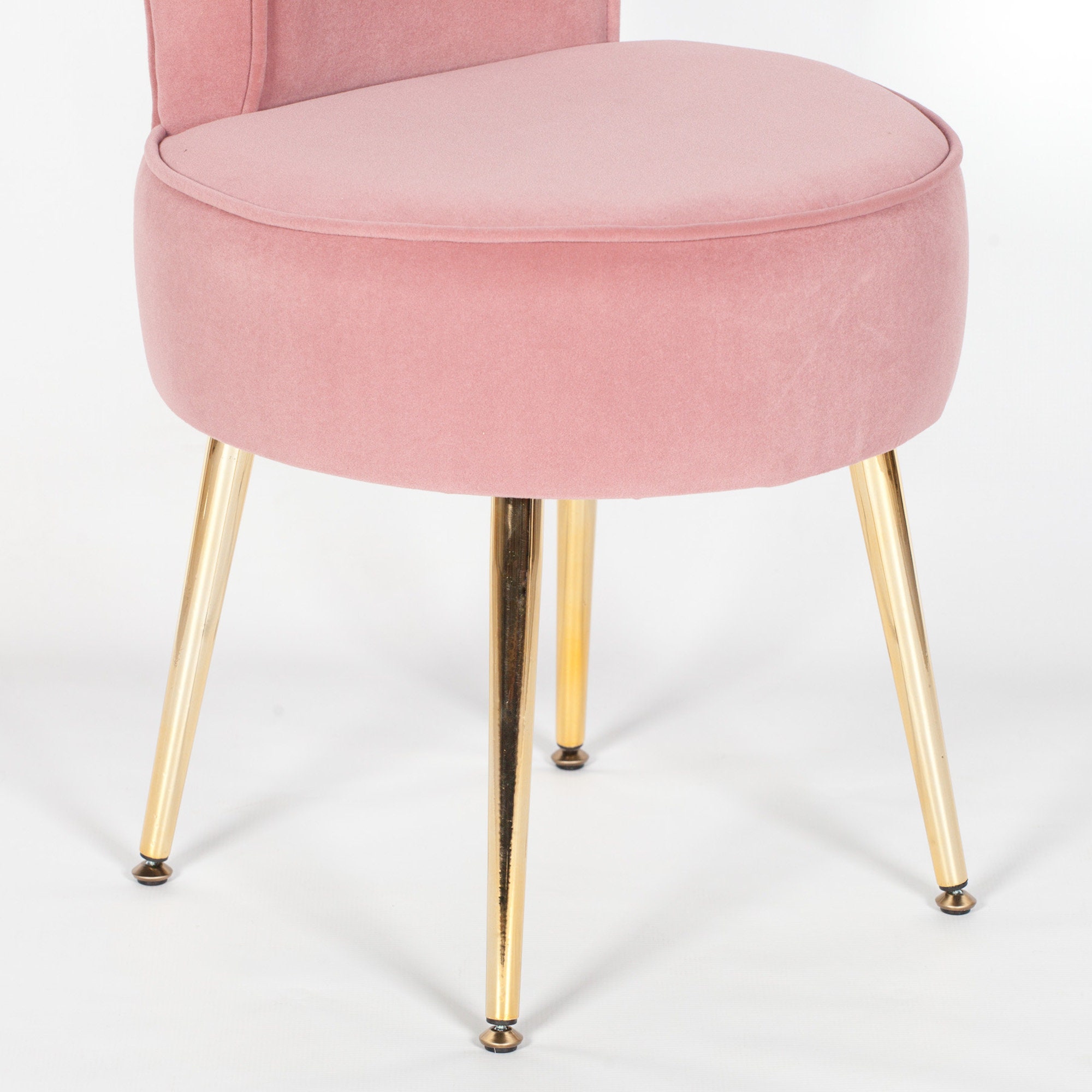 Pink Stool Bedroom Chair With Gold Legs Etsy UK