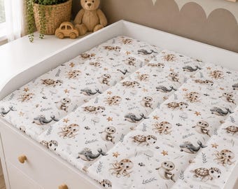 Water-repellent changing mat/changing pad Ocean Dreams