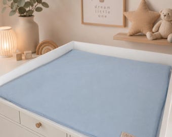 Water-repellent changing mat, changing pad, solid baby blue