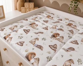 Water-repellent changing mat, changing pad, lion family