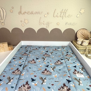 Wasserabweisende Wickelunterlage ,Wickelauflage Gleis 9 3/4 blau