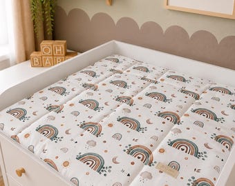 Water-repellent changing mat, changing pad, rainbow mint green