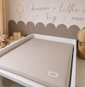 Water-repellent changing mat, changing pad, solid light beige