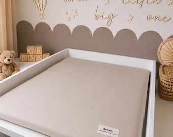 Water-repellent changing mat, changing pad, solid light beige