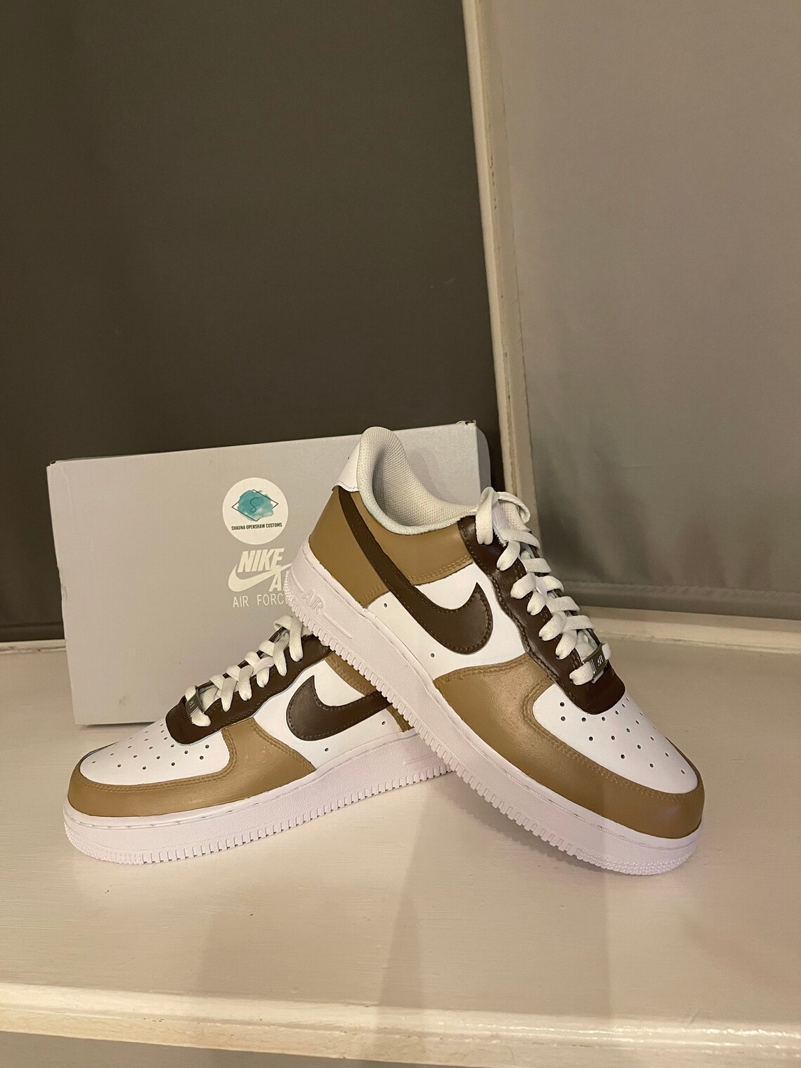 coffee stain air force ones