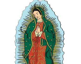 Maagd Maria, Virgen De Guadalupe, SVG, Cricut, Cameo, Silhouet, Digitaal Bestand, PNG