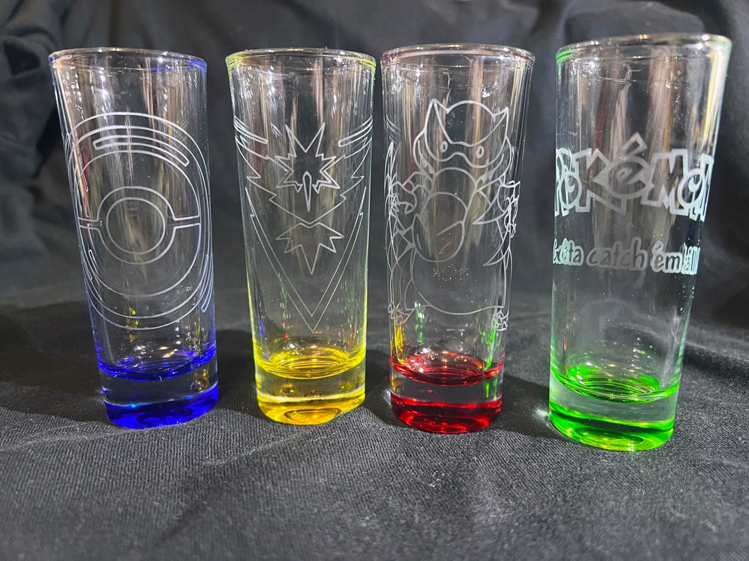 Pick Your Pokemon Shot Glasses, Set of 4 or 6. Etsy