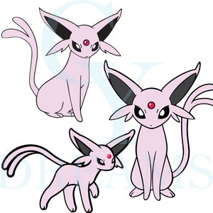 Espeon Layered SVG/PNG Set of 3