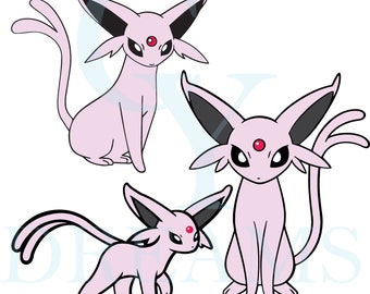 Espeon Layered SVG/PNG Set of 3