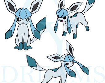 Glaceon Layered SVG/PNG Set of 3