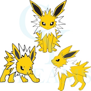 Jolteon Layered SVG/PNG Set of 3 Files