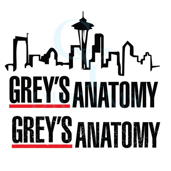 Grey's Anatomy, Skyline, Original, Edited, Cricut, SVG, Digital, PNG