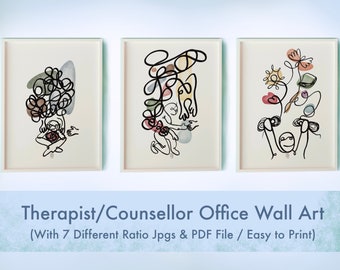 Therapy Process Art Prints: Counselor Office Decor (Digital Download)