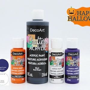 DecoArt Crafters Acrylic Paint - Halloween Pack of 4  - Get Spooky With Your Painting