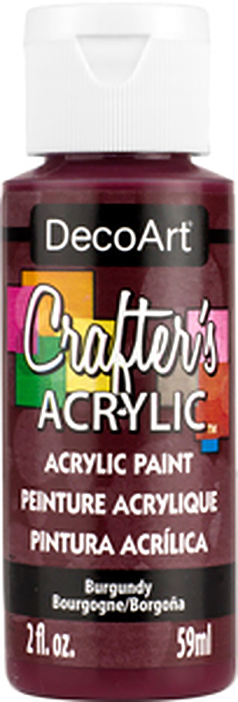 DecoArt Crafters Acrylic Paints Red Tones 59ml 2oz bottles Craft Paints Burgundy DCA23