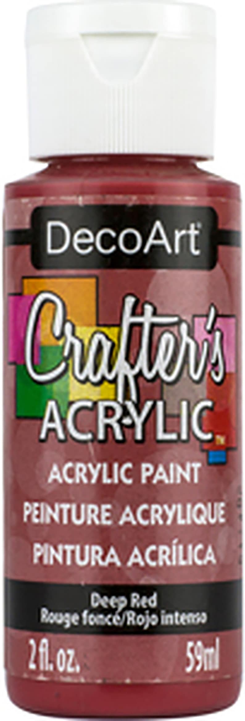 DecoArt Crafters Acrylic Paints Red Tones 59ml 2oz bottles Craft Paints Deep Red DCA21