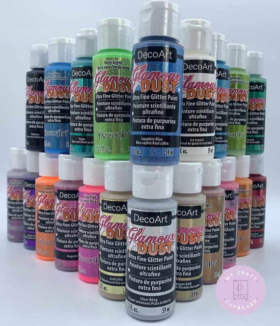 DecoArt Glamour Dust Glitter Paint 2oz (59ml) - Aqua DGD18 | Buddly Crafts