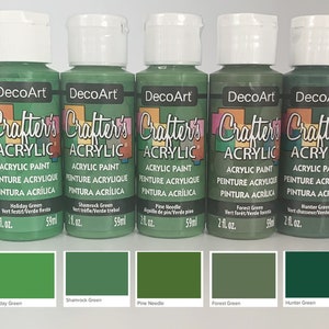 Decoart Crafters Acrylic Paint Dark Green Shades 59ml 2oz Bottles -   Finland