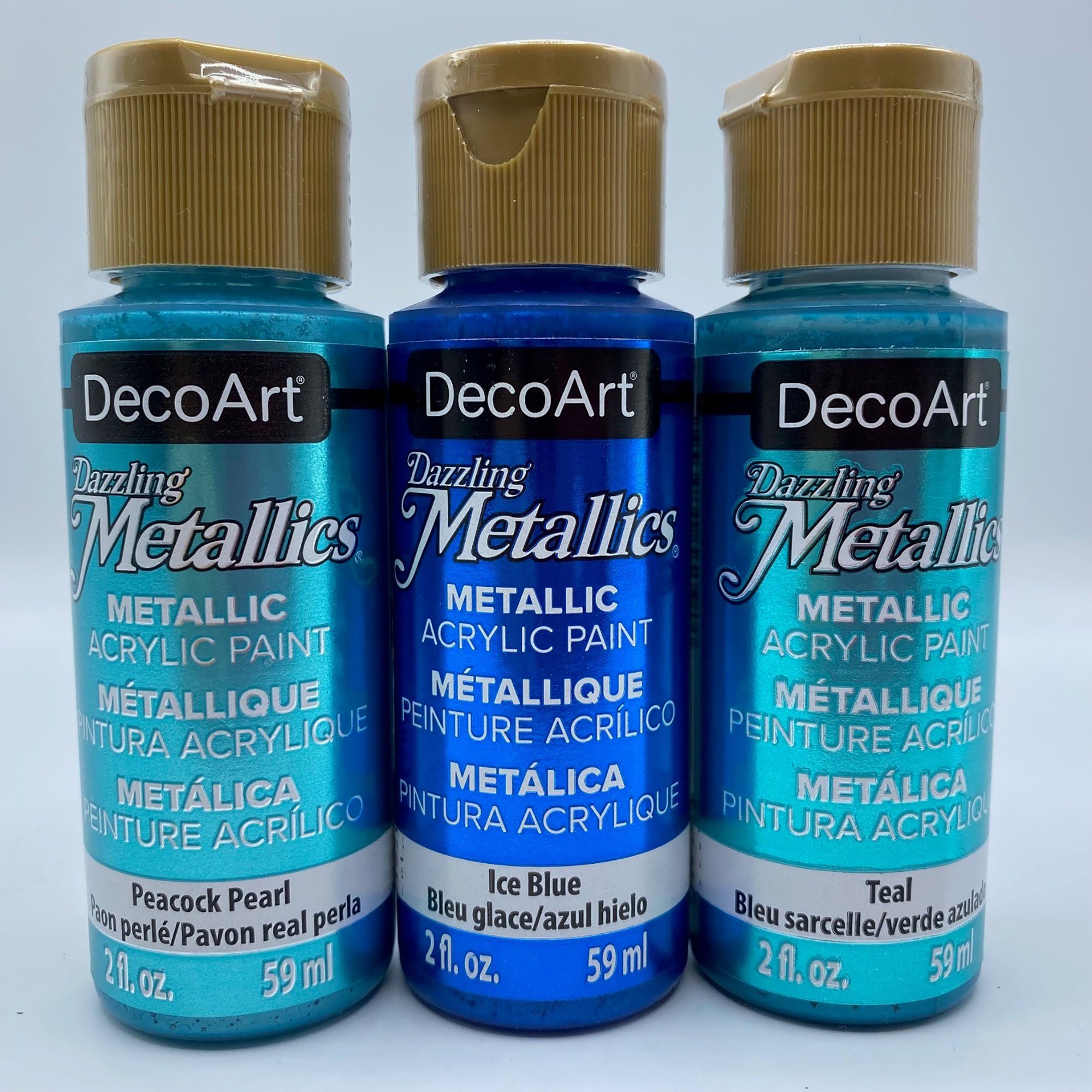 Decoart Dazzling Metallics Acrylic Paint 59ml 24 Colours Etsy UK