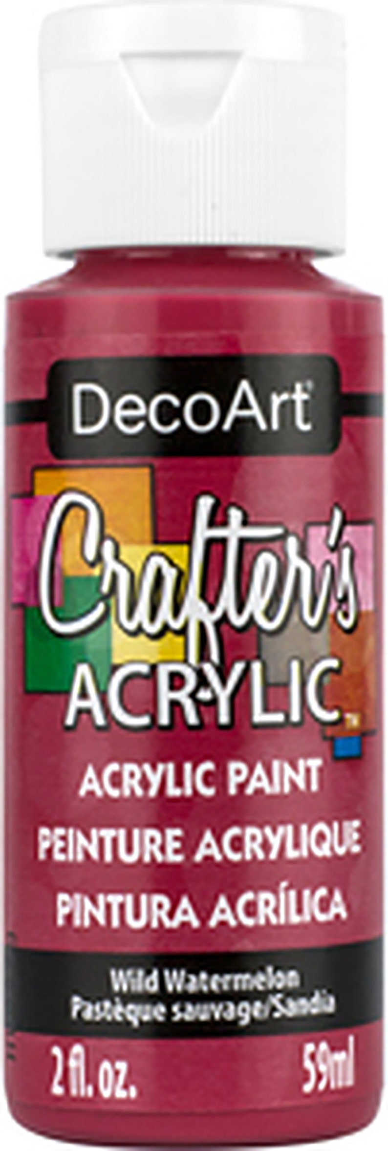 DecoArt Crafters Acrylic Paints Red Tones 59ml 2oz bottles Craft Paints Wild Watermelon