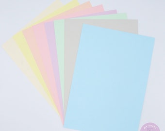 A4 Pastel Coloured Card Pack of 8 Colours 32 Sheets  - Light Colours  - 160gsm Great for Cricut - Card Crafting