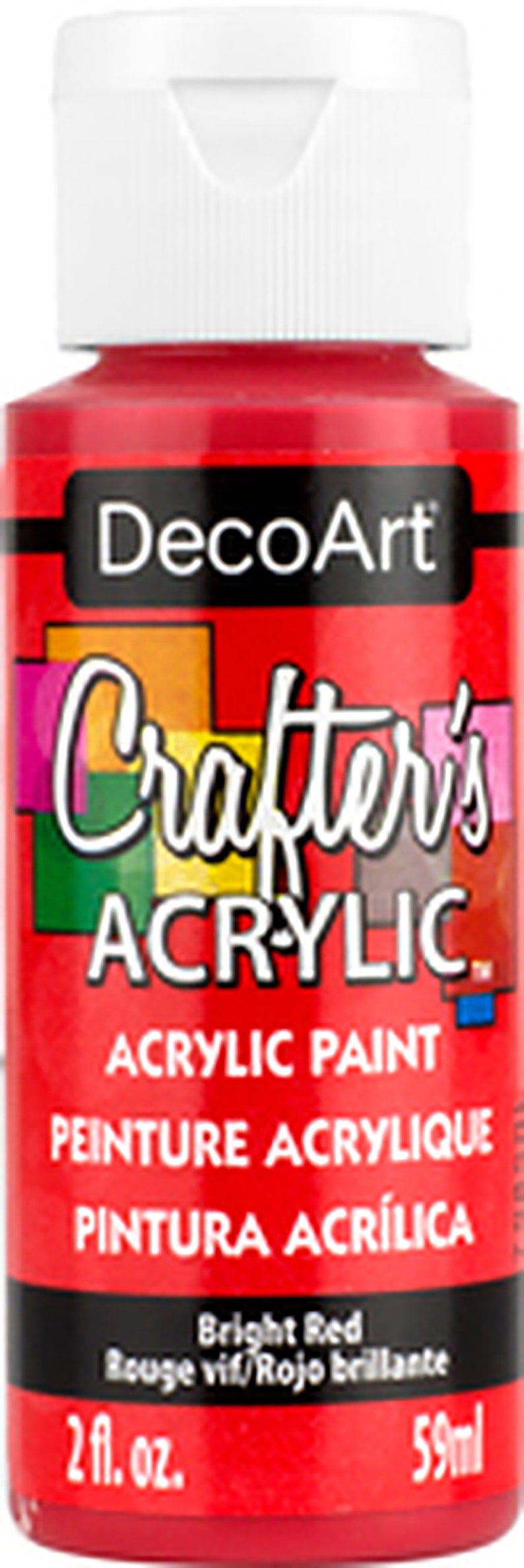 DecoArt Crafters Acrylic Paints Red Tones 59ml 2oz bottles Craft Paints Bright Red DCA22