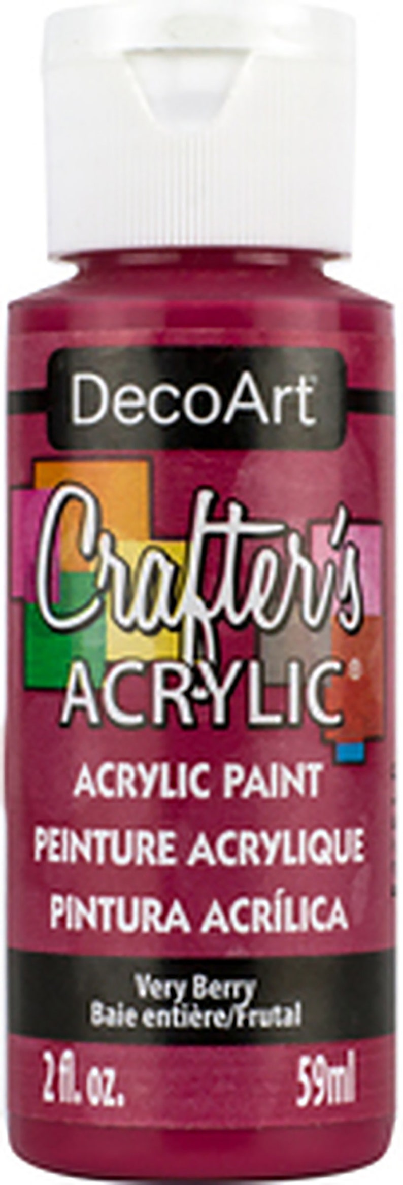 DecoArt Crafters Acrylic Paints Red Tones 59ml 2oz bottles Craft Paints Very Berry DCA121