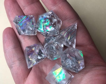 Timelost - Destiny 2 Inspired Dice - Sharp Edged Custom Made Handcrafted Dice Set