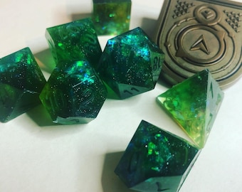 Sorrow - Destiny 2 Inspired Dice - Sharp Edged Custom Made Handcrafted Dice Set