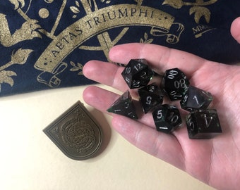 Dredgen - Destiny 2 Inspired Dice - Sharp Edged Custom Made Handcrafted Dice Set