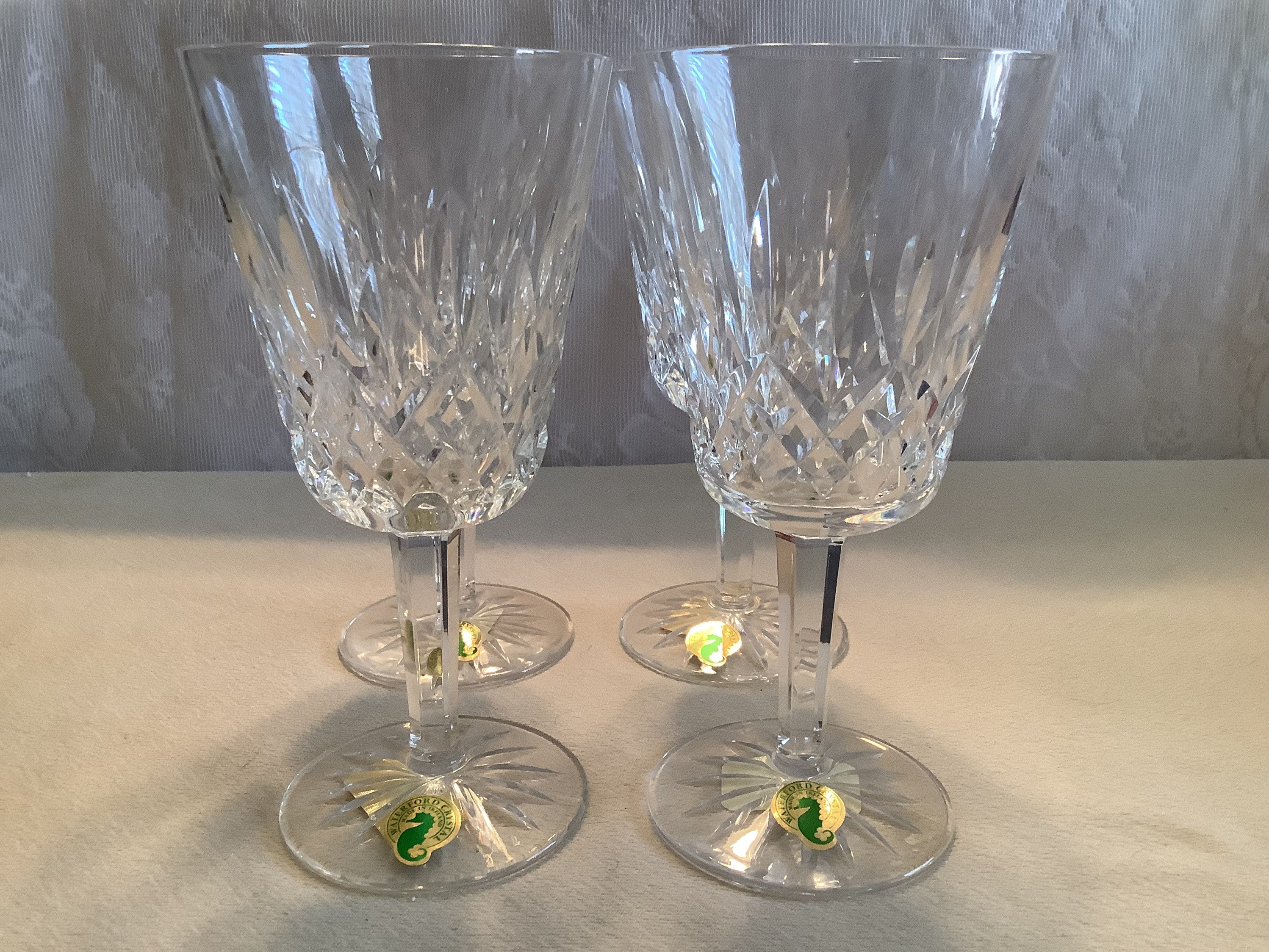 Vintage Waterford Crystal Lismore pattern clear crystal goblet 