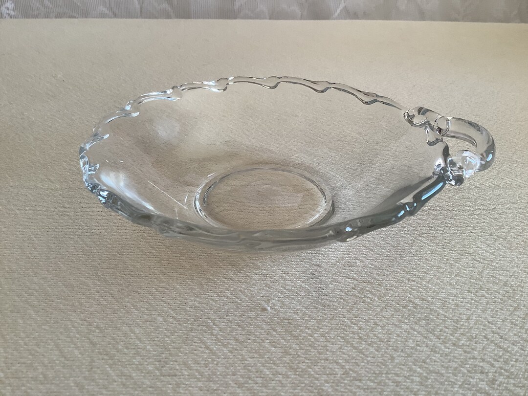 Vintage Fostoria Glass Century Pattern Pressed Clear Glass Handled