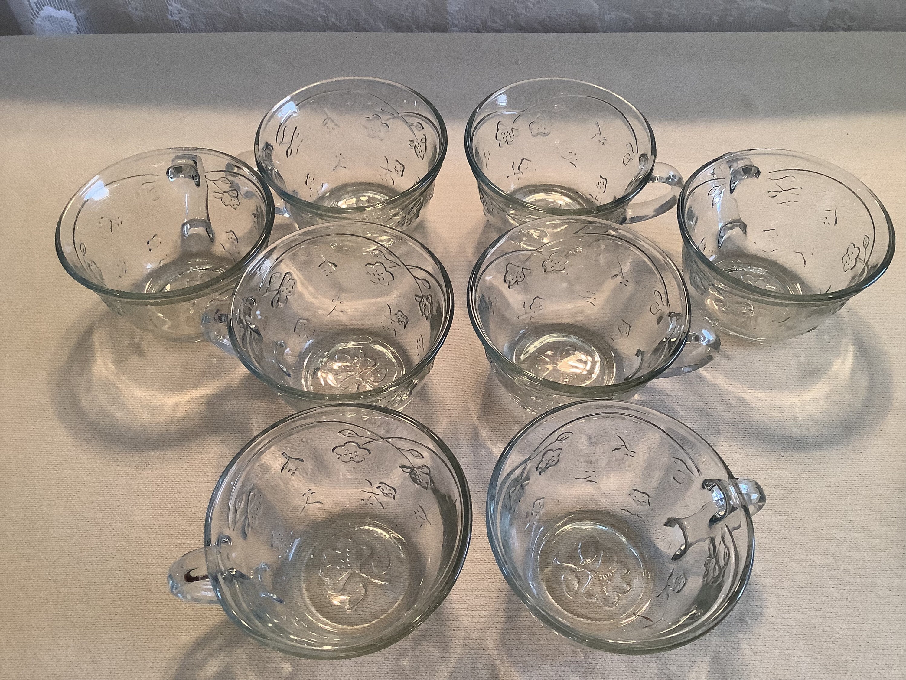 Vintage Anchor Hocking Savannah Clear Pattern Clear Glass 17 Piece