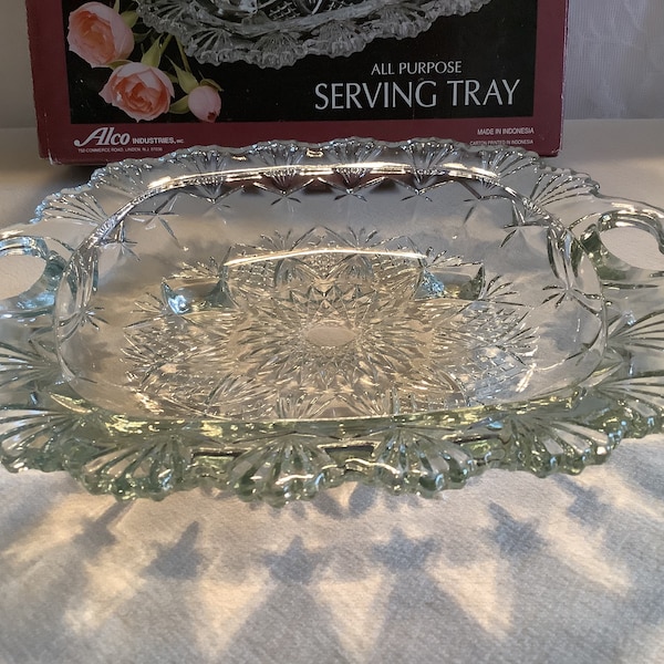 Crystal Serving Tray Etsy