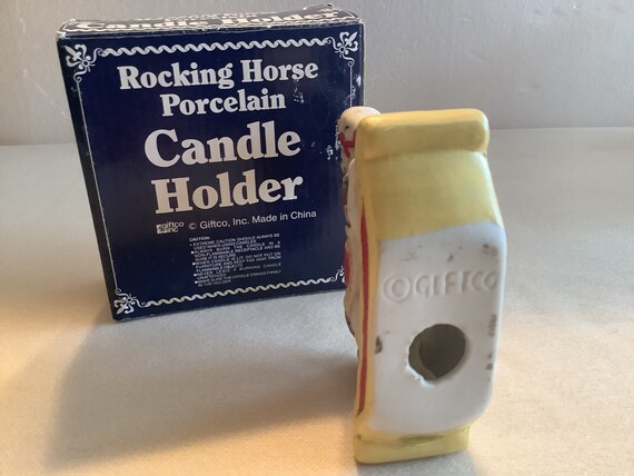 Vintage Giftco Inc. Christmas Holiday Porcelain Rocking Horse