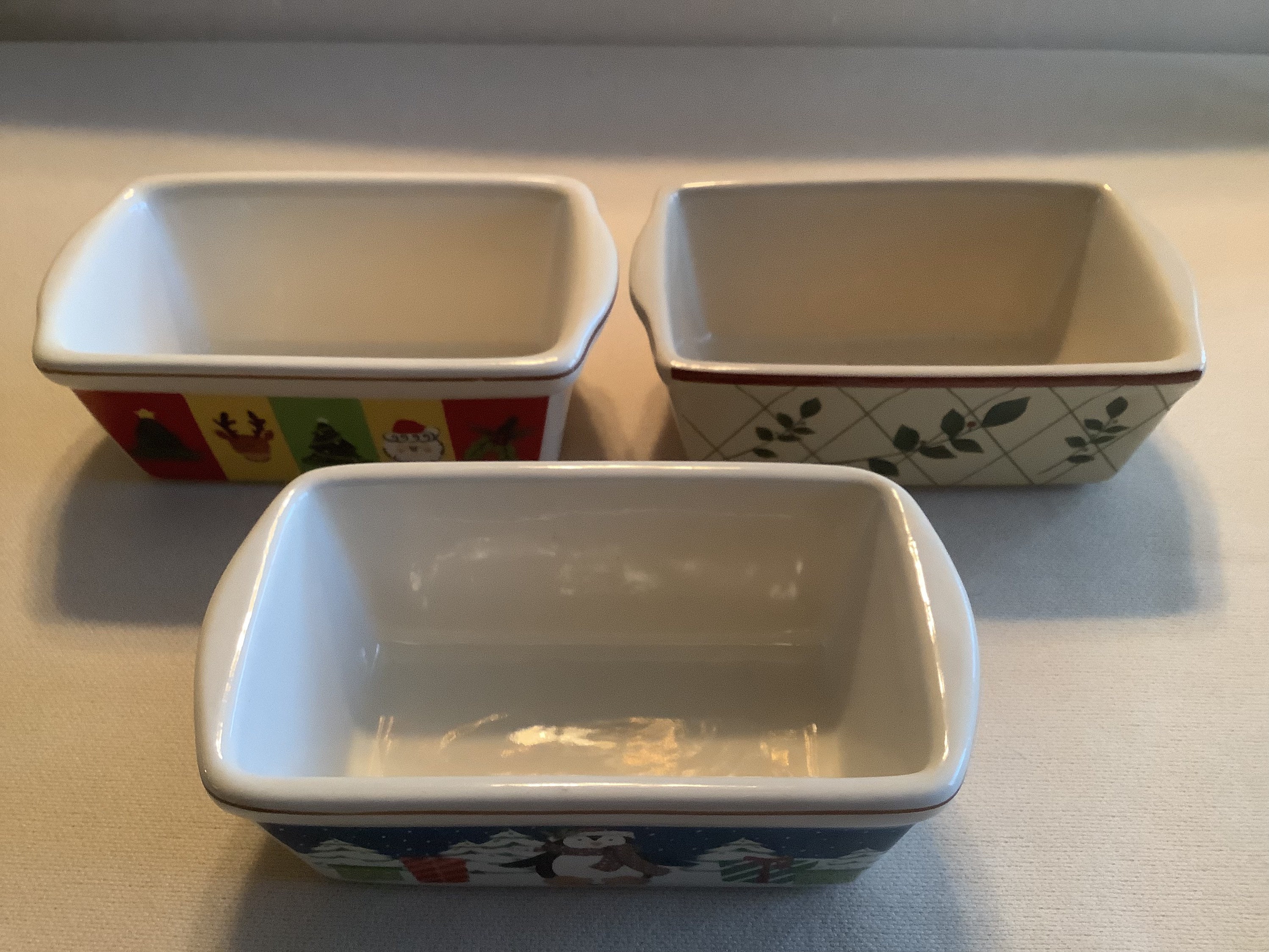 Garden Ridge Gifts, Vintage Ceramic Mini Loaf Pans, Christmas Baking Dish,  Bread Pan, Christmas Pan, Christmas Dishes, Bread Gifts 