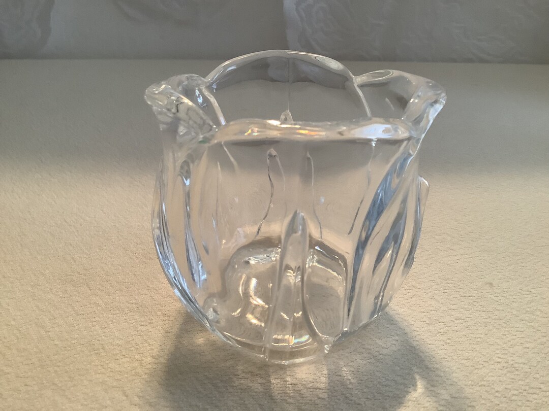Vintage Clear Glass Tulip Shaped Votive or Tea Light Candle - Etsy